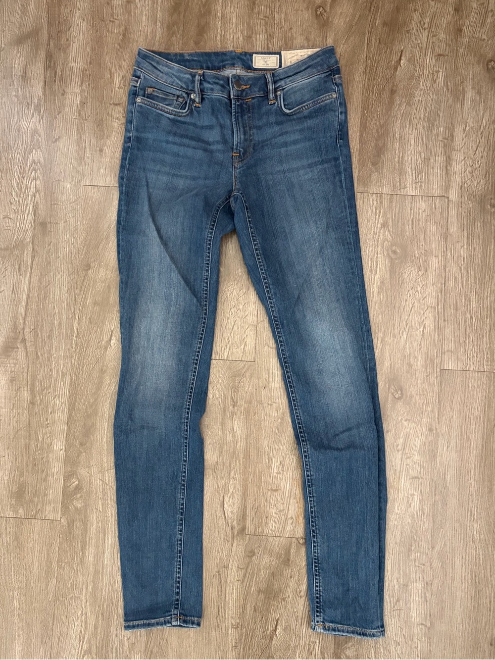 AllSaints Mast Low Rise Skinny Jeans Dark Wash Stretch Denim Y2K Size 26